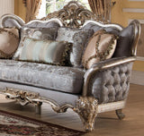Oprah Traditional Style Loveseat in Metallic finish Wood - Home Elegance USA