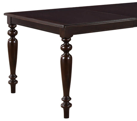 Zora Transitional Style Dining Table In Cherry Finish Wood | Cosmos