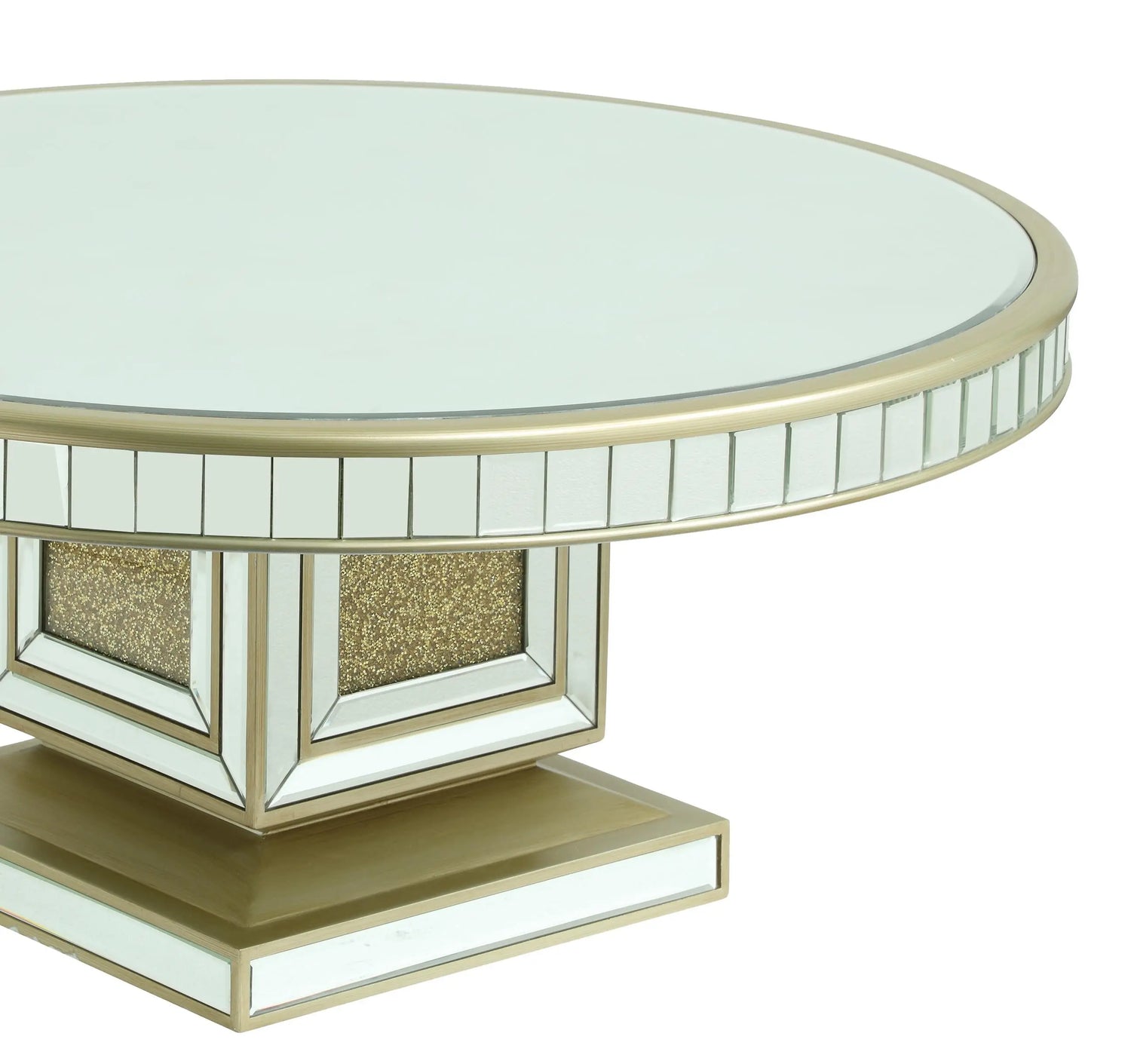 Harlow Modern Style Glass Coffee Table with Gold fiinish - Home Elegance USA