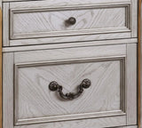 Melrose Transitional Style Nightstand in Silver finish Wood - Home Elegance USA