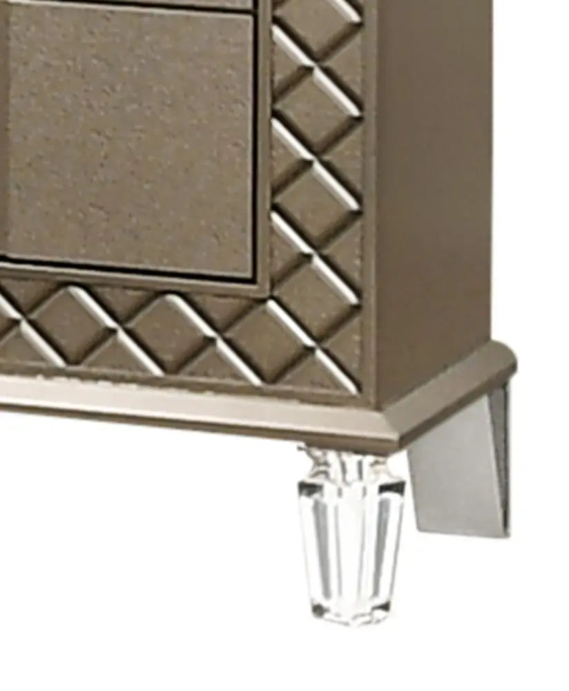 Coral Contemporary Style Nightstand in Bronze finish Wood - Home Elegance USA