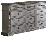 Pamela Transitional Style Dresser in Silver finish Wood - Home Elegance USA