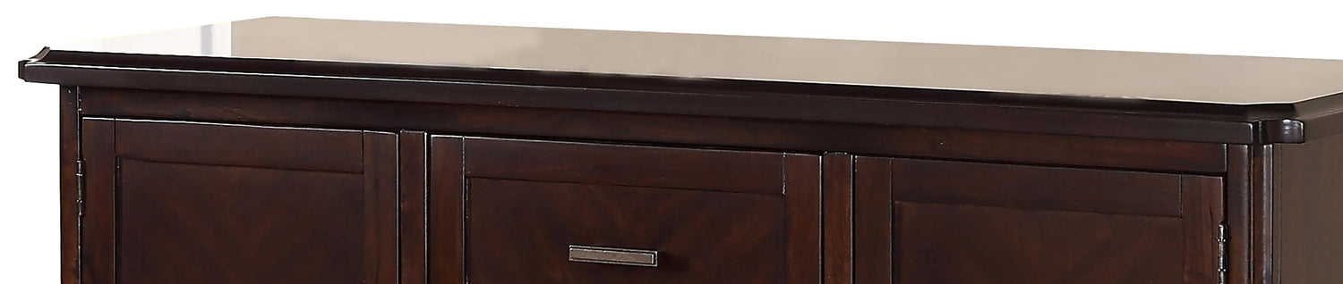 Pam Transitional Style Dining Server in Espresso finish Wood - Home Elegance USA