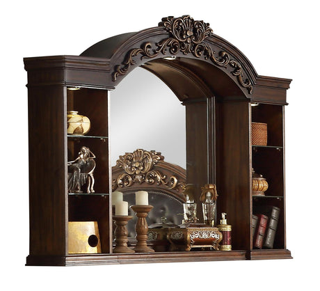 Aspen Traditional Style Mirror in Cherry finish Wood - Home Elegance USA