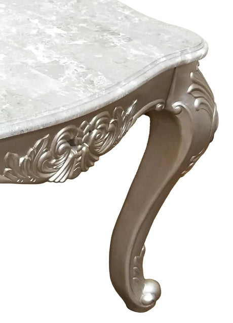 Emily Transitional Style End Table In Champagne Finish Wood | Cosmos