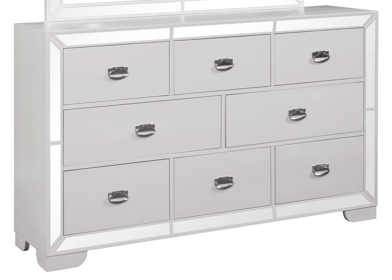 Grand Gloria Contemporary Style Dresser in White finish Wood - Home Elegance USA