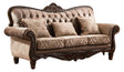 Giana Traditional Style Sofa In Cherry Finish Wood | Cosmos