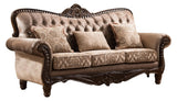 Giana Traditional Style Sofa in Cherry finish Wood - Home Elegance USA