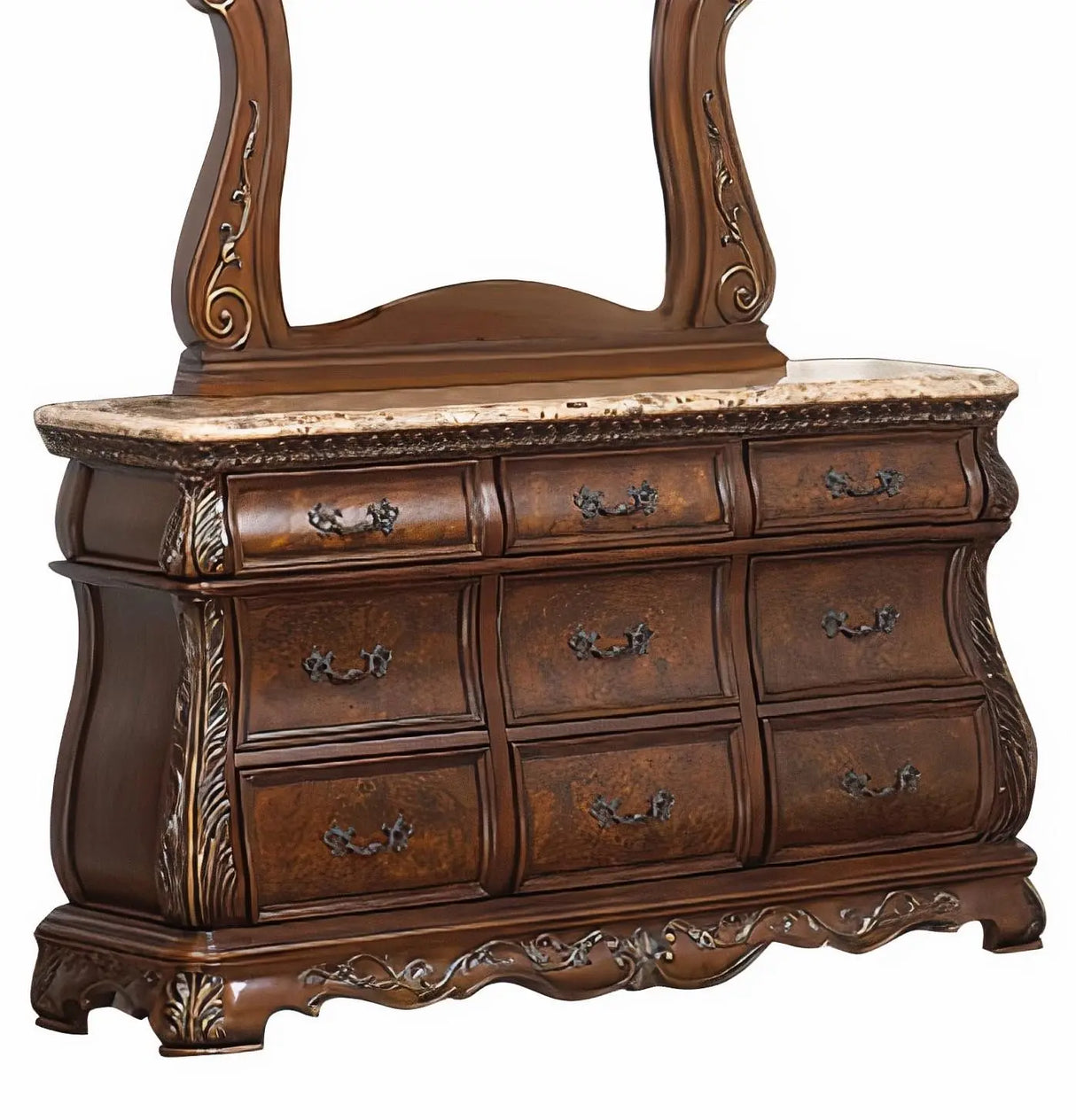 Cleopatra Traditional Style Dresser in Cherry finish Wood - Home Elegance USA