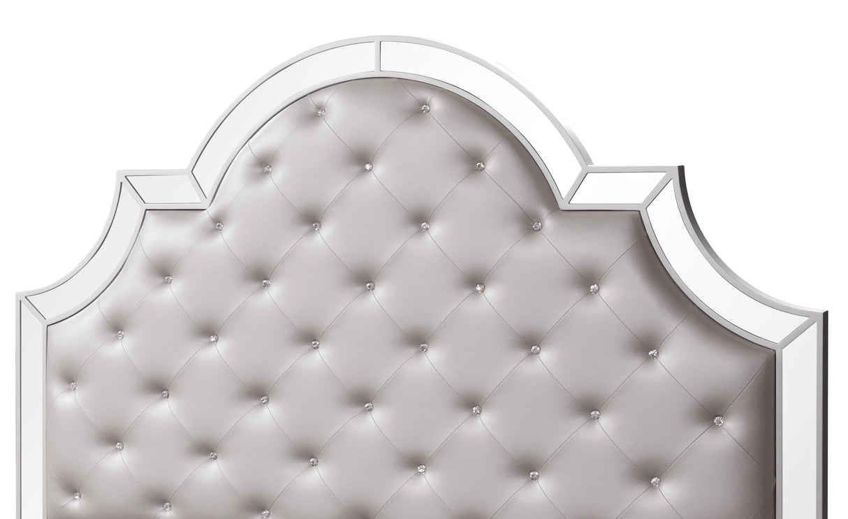 Grand Gloria Contemporary Style King Bed in White finish Wood - Home Elegance USA