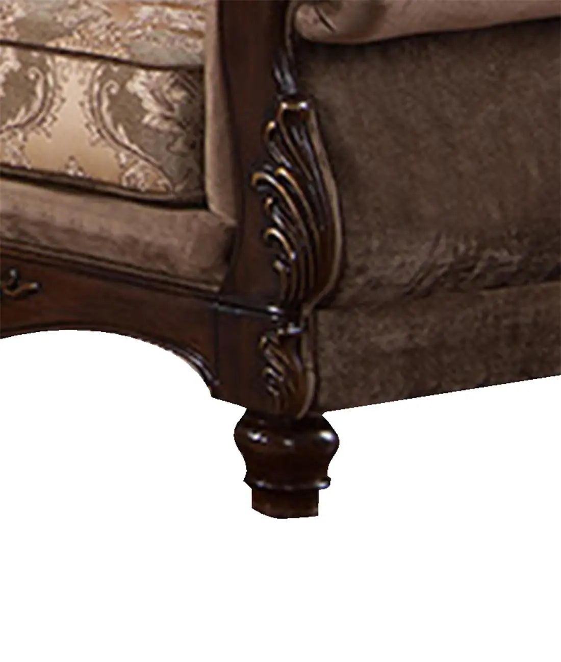 Zoya Traditional Style Loveseat in Cherry finish Wood - Home Elegance USA