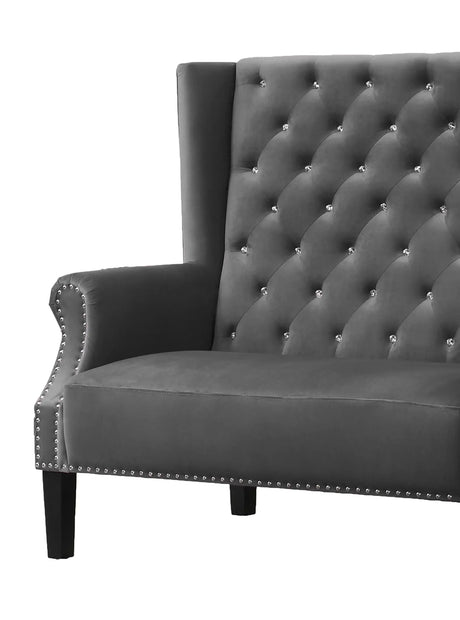 Lexi Transitional Style Silver Accent Chair | Cosmos