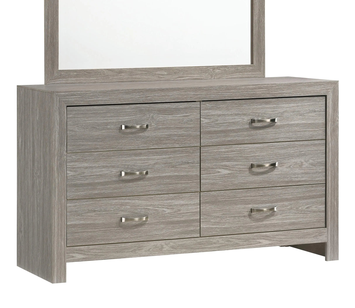 Yasmine White Modern Style Dresser in Gray finish Wood - Home Elegance USA