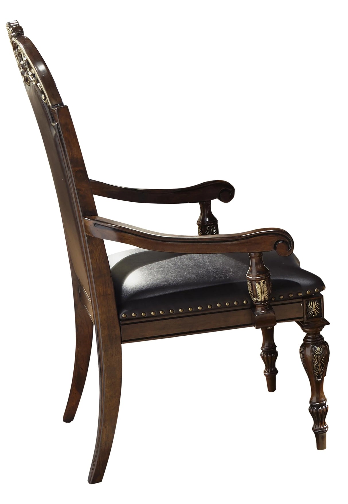 Rosanna Traditional Style Dining Arm Chair in Cherry finish Wood - Home Elegance USA