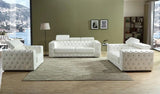 Charlise Modern Style White Sofa in Faux Leather - Home Elegance USA
