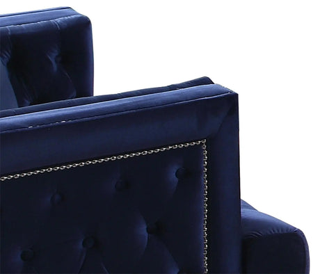 Kendel Blue Modern Style Navy Chair With Acrylic Legs | Cosmos