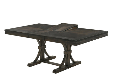 Asbury Transitional Style Dining Table in Dark Brown finish Wood - Home Elegance USA