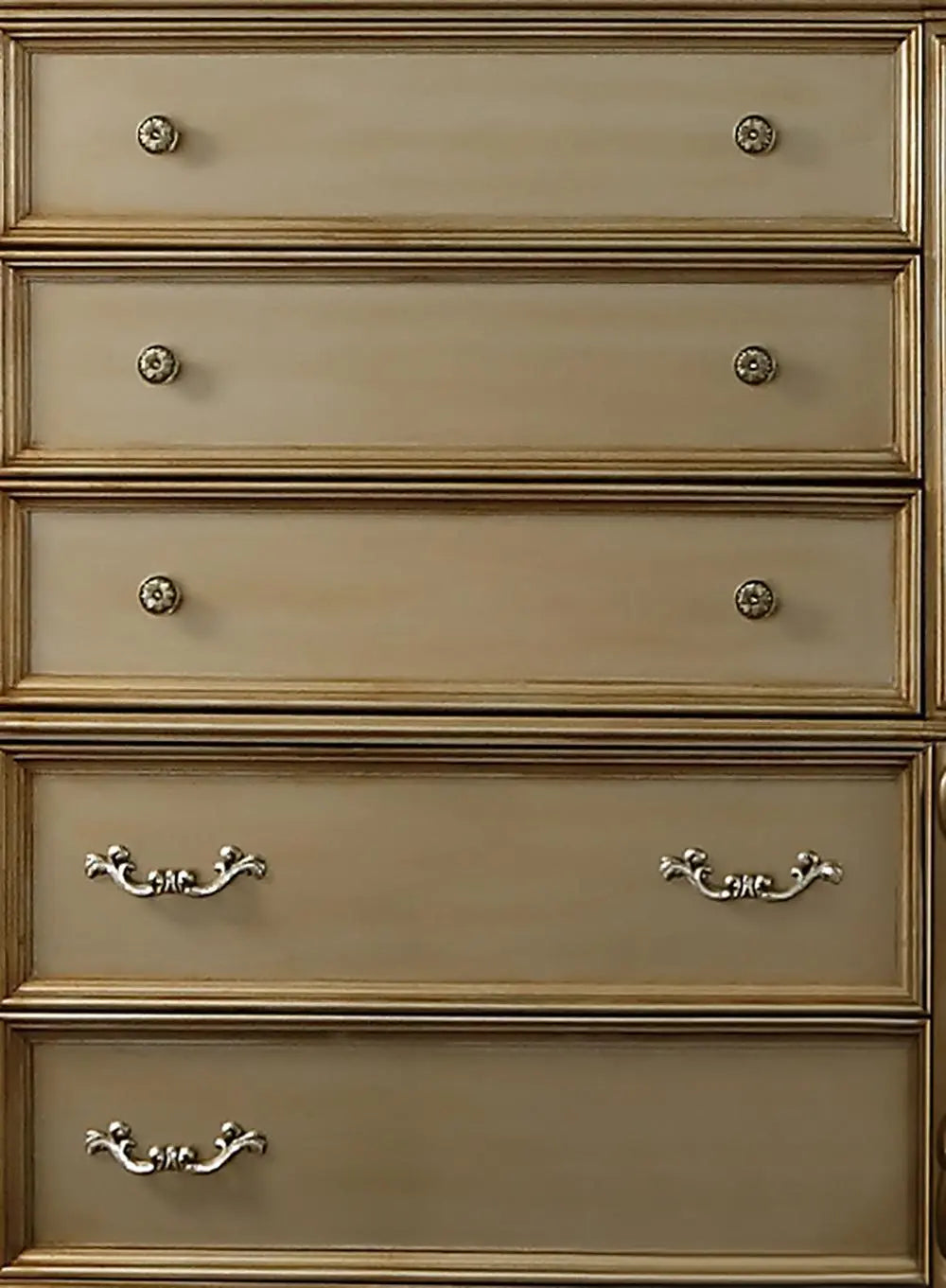 Miranda Transitional Style Chest in Gold finish Wood - Home Elegance USA