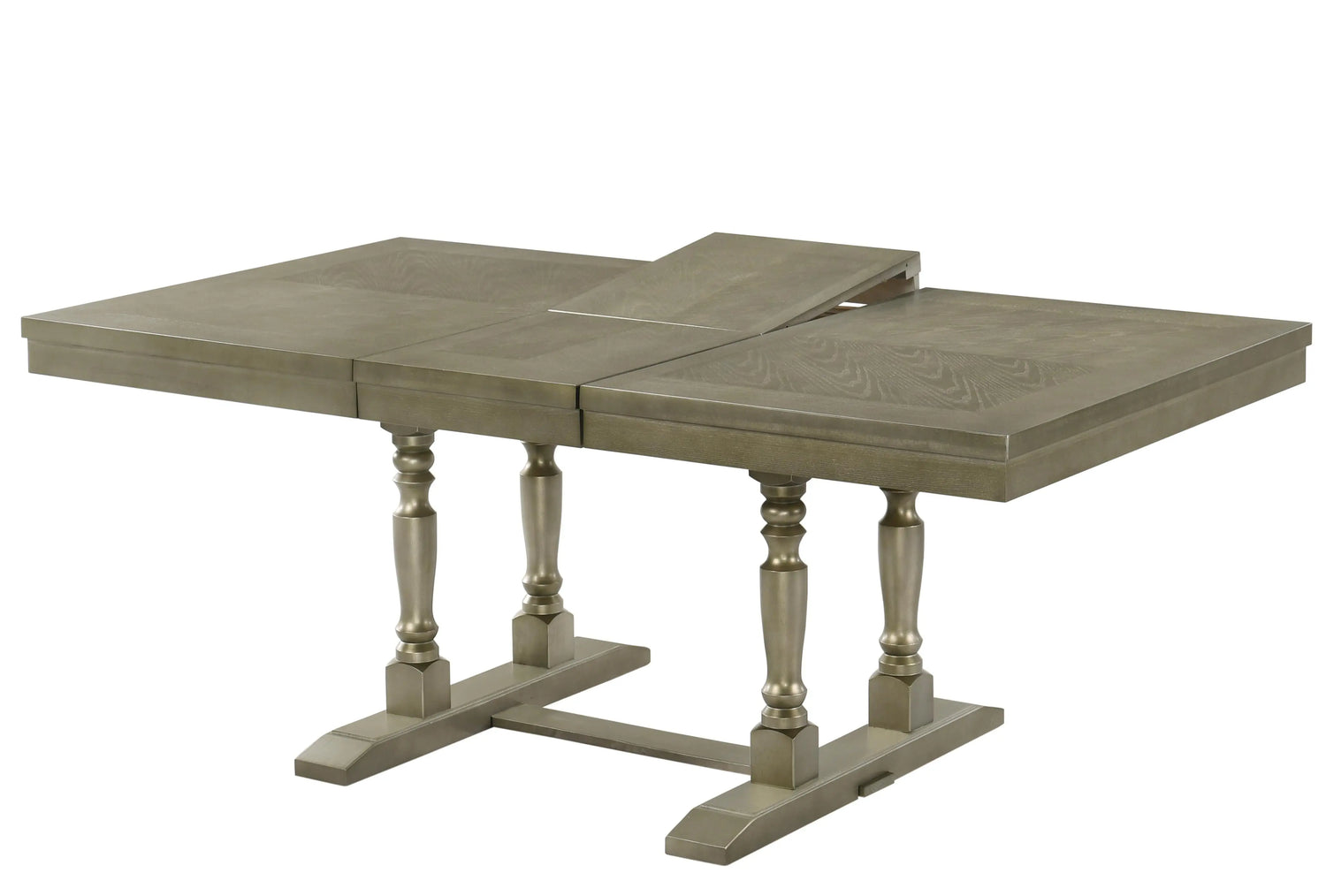 Eden Transitional Style Dining Table in Metallic finish Wood - Home Elegance USA
