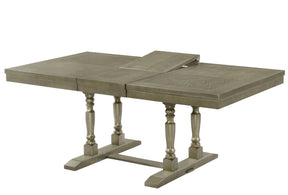 Eden Transitional Style Dining Table In Metallic Finish Wood | Cosmos
