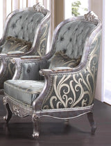Zara Transitional Style Chair in Silver finish Wood - Home Elegance USA