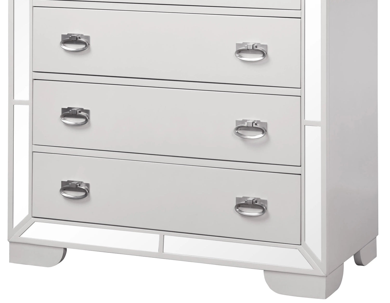 Grand Gloria Contemporary Style Chest in White finish Wood - Home Elegance USA