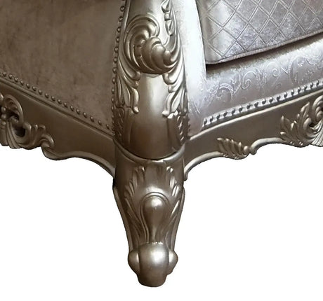 Emily Transitional Style Chair In Champagne Finish Wood | Cosmos