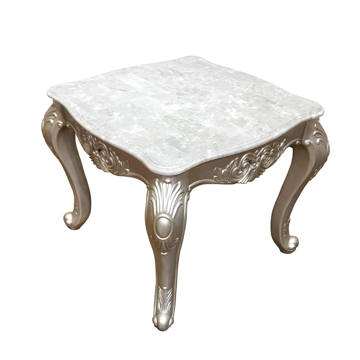 Emily Transitional Style End Table in Champagne finish Wood - Home Elegance USA