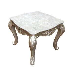 Emily Transitional Style End Table In Champagne Finish Wood | Cosmos