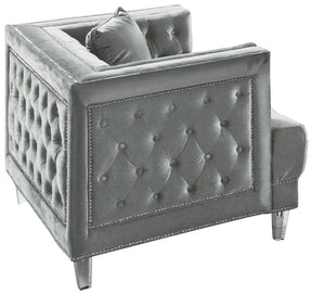 Kendel Silver Modern Style Gray Chair With Acrylic Legs | Cosmos
