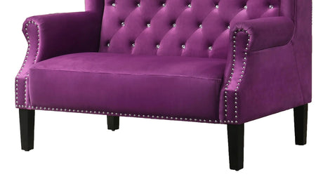 Lexi Transitional Style Purple Accent Chair | Cosmos