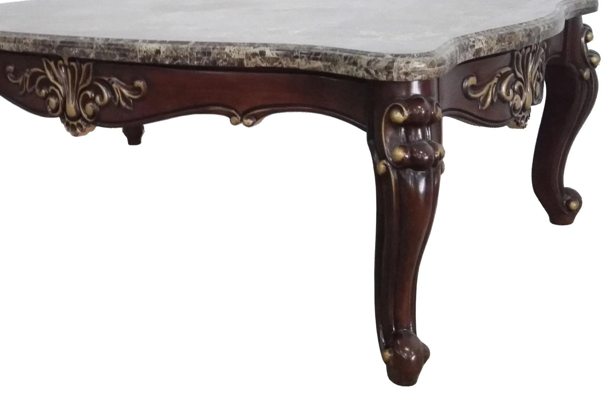 Jade Traditional Style Coffee Table in Cherry finish Wood - Home Elegance USA