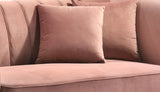 Lexington Transitional Style Coral Loveseat with Gold Finish - Home Elegance USA