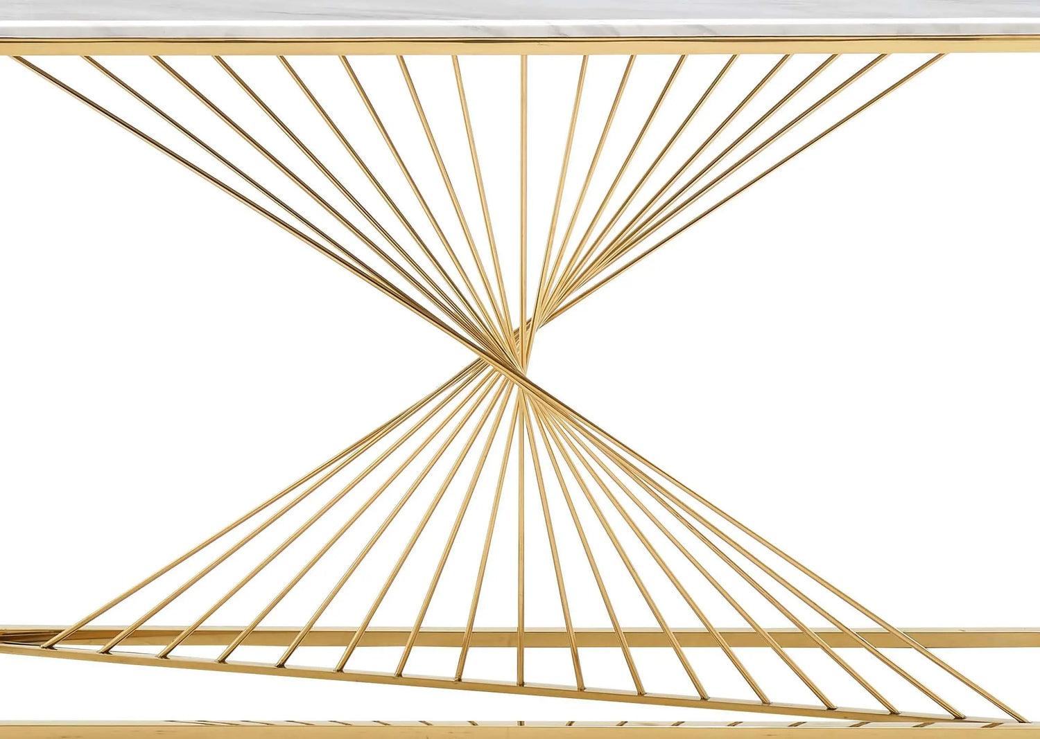 Layla Modern Style Marble Console Table with Metal Base - Home Elegance USA