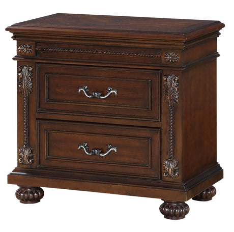 Destiny Traditional Style Nightstand In Cherry Finish Wood | Cosmos | Home Elegance USA