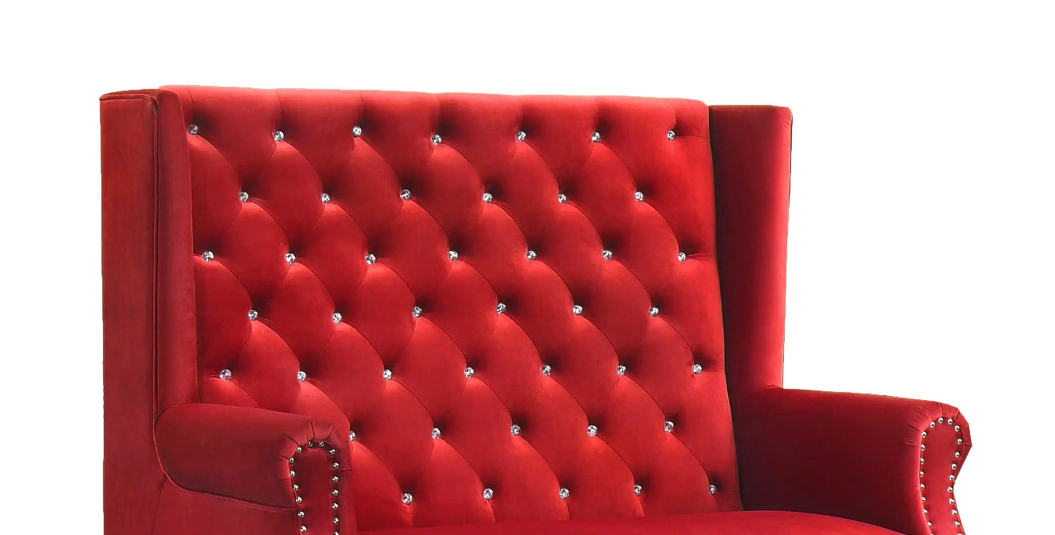 Lexi Transitional Style Red Accent Chair - Home Elegance USA