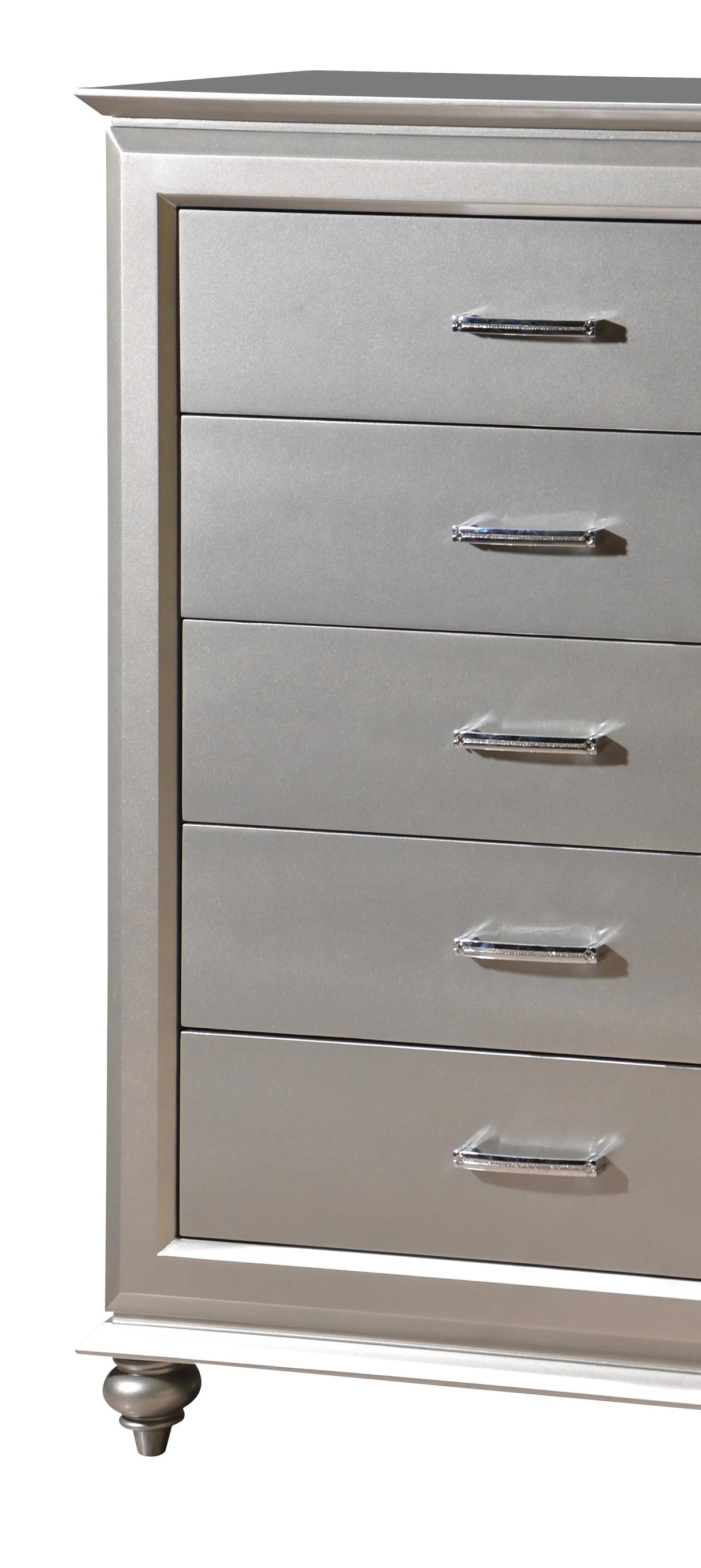 Alia Modern Style Chest in Silver finish Wood - Home Elegance USA