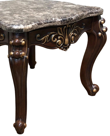 Jade Traditional Style End Table In Cherry Finish Wood | Cosmos