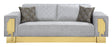 Megan Modern Style Gray Sofa With Gold Finish | Cosmos
