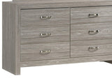 Yasmine White Modern Style Dresser in Gray finish Wood - Home Elegance USA