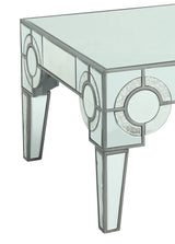 Zoe Modern Style Glass Coffee Table with Silver fiinish - Home Elegance USA