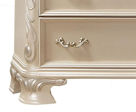 Victoria Traditional Style Chest In Off-White Finish Wood | Cosmos