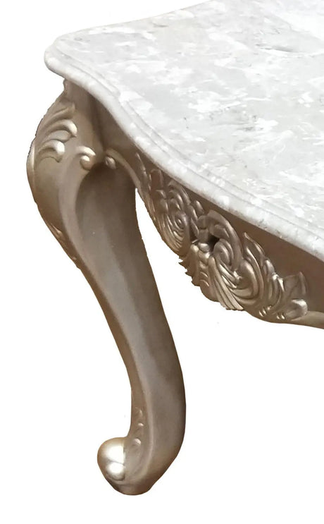 Emily Transitional Style End Table In Champagne Finish Wood | Cosmos