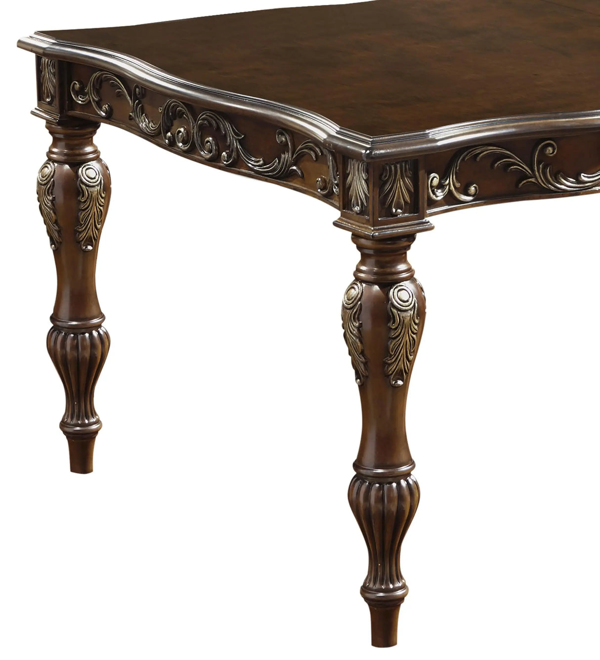 Rosanna Traditional Style Dining Table in Cherry finish Wood - Home Elegance USA