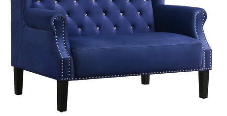 Lexi Transitional Style Blue Accent Chair | Cosmos