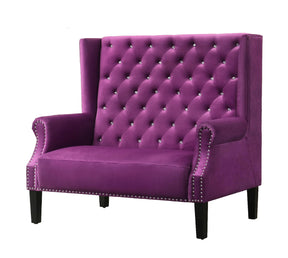 Lexi Transitional Style Purple Accent Chair | Cosmos
