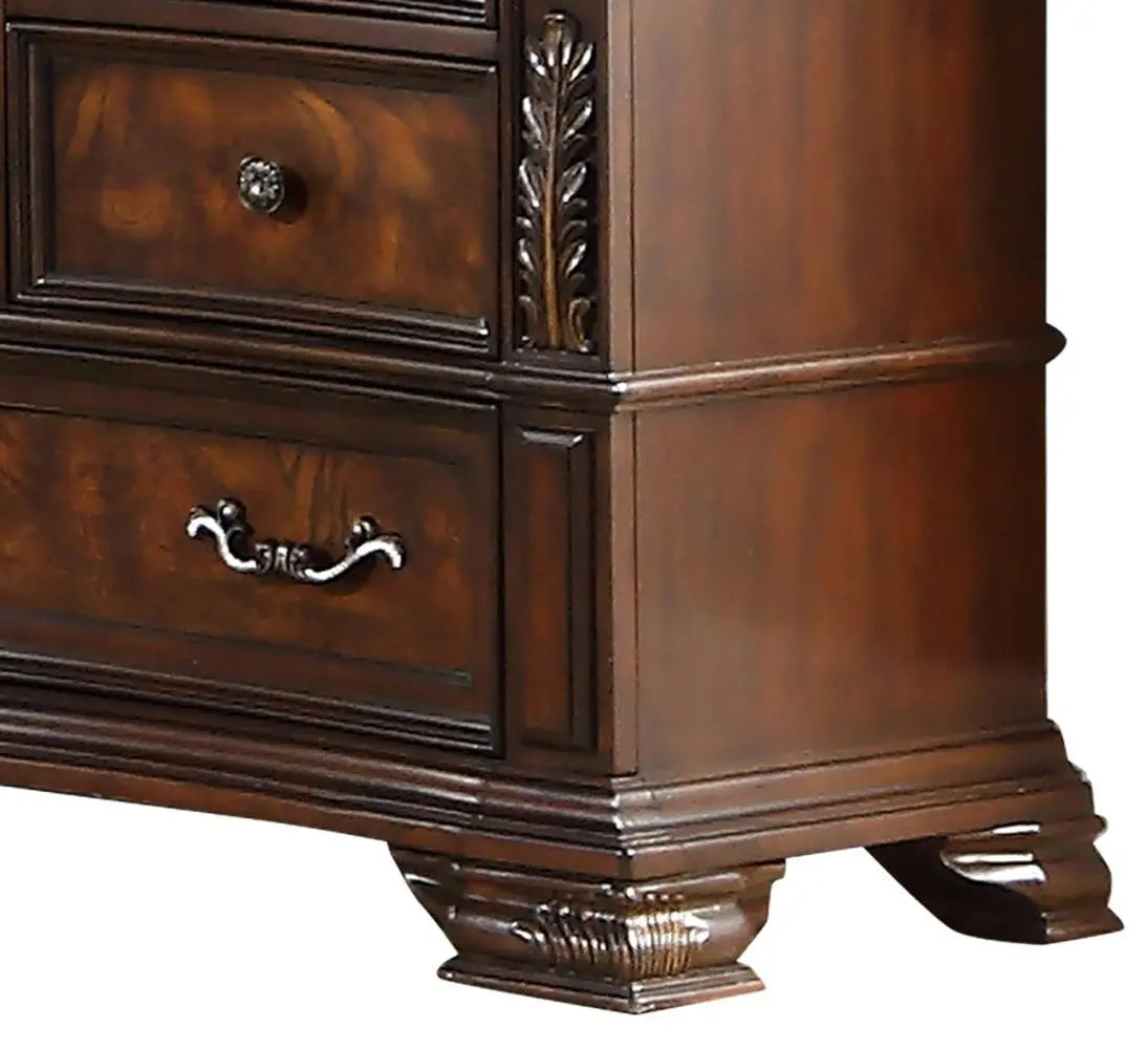 Santa Monica Traditional Style Dresser in Cherry finish Wood - Home Elegance USA