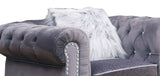 Sahara Modern Style Gray Chair with Acrylic legs - Home Elegance USA