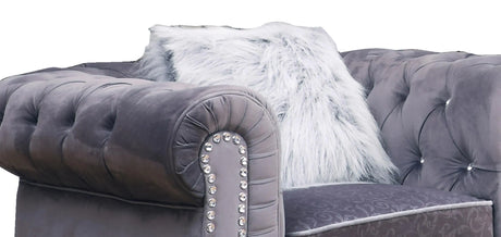 Sahara Modern Style Gray Chair With Acrylic Legs | Cosmos