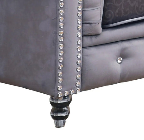 Sahara Modern Style Gray Chair With Acrylic Legs | Cosmos